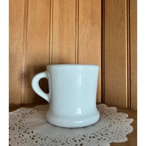 Antique Hall China White Ironstone Porcelain Shaving Coffee Mug Restaurantware